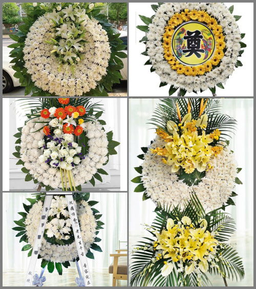 福建福州长乐市漳港街道山边村花圈速递